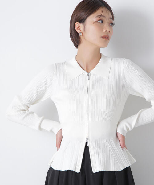 ナチュラルビューティーベーシック　 ビッグカラーダブルジップニット 楽天市場】【SALE／30%OFF】ビッグカラーダブルジップニット