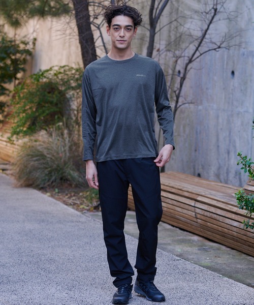 Eddie Bauer（エディーバウアー）の「レゾリューション 長袖Ｔシャツ（Tシャツ/カットソー・メンズ・グレー/スモーキーグリーン系/ネイビー・XS/S/M/L/XL/XXL）」の16枚目の写真