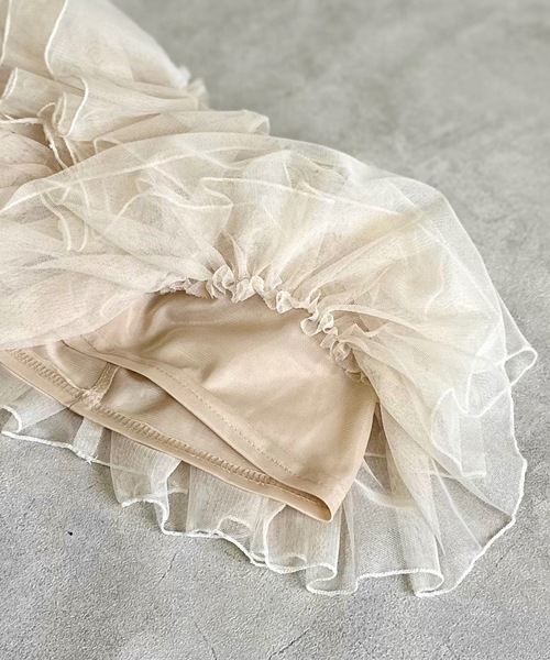 CALMIA(カルミア)の「チュールボリュームスカート(kids/S~LL)(スカート・キッズ・オフホワイト/ブラック・LL/L/M/S)」の4枚目の写真