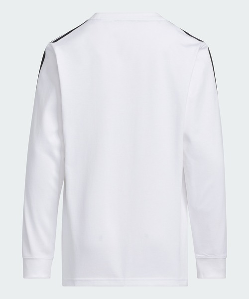 adidas(アディダス)の「エッセンシャルズ プラス レギュラーフィット スリーストライプス 長袖Tシャツ キッズ / ロンT / アディダス adidas(Tシャツ/カットソー・キッズ・ブルー/ブラック/ホワイト/ネイビー/パープル・110/120/130/140/150/160)」の6枚目の写真