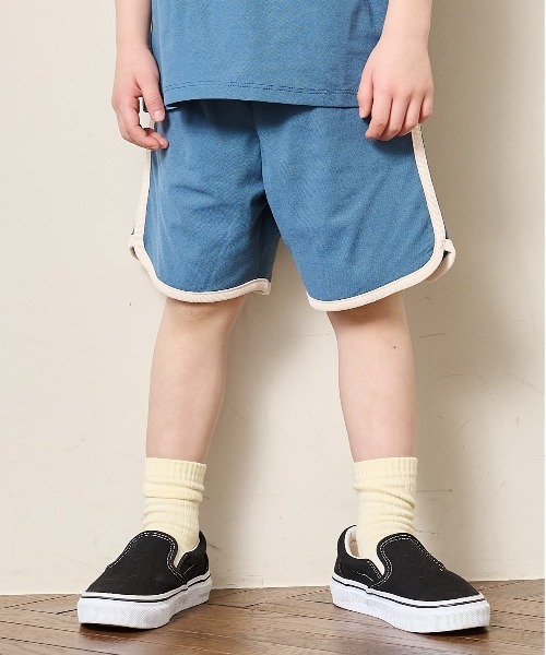 BIG FIELD(ビッグフィールド)の「サイドラインショートパンツ/UVカット(80~150cm)(その他パンツ・キッズ・ライトピンク/エメラルド/オフホワイト・100/110/120/130/140/150/80/90/95)」の2枚目の写真