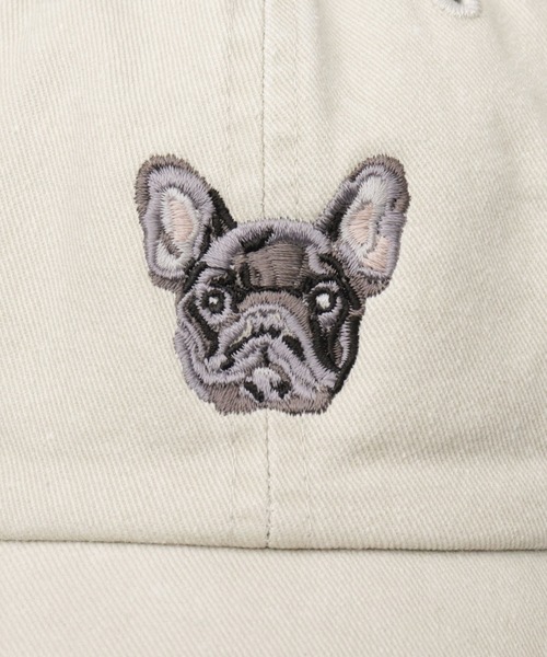 Basiquenti(ベーシックエンティ)の「フレンチブルドック 刺繍 ピグメントダイ コットンキャップ(フォーン・クリーム・ブリンドル・パイド)(キャップ・メンズ・ブラック系その他/ベージュ系その他2/ベージュ系その他/ブラック系その他2・FREE)」の16枚目の写真