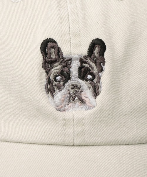 Basiquenti(ベーシックエンティ)の「フレンチブルドック 刺繍 ピグメントダイ コットンキャップ(フォーン・クリーム・ブリンドル・パイド)(キャップ・メンズ・ブラック系その他/ベージュ系その他2/ベージュ系その他/ブラック系その他2・FREE)」の17枚目の写真
