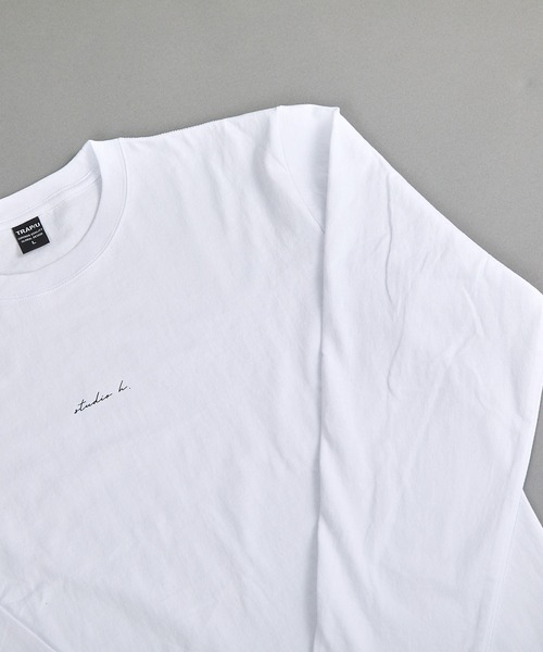 VIBGYOR(ヴィブジョー)の「ヘヴィウェイト天竺 プリント 長袖 クルーネック(Tシャツ/カットソー・メンズ・ブラック/ホワイト/サックスブルー・MEDIUM/LARGE)」の5枚目の写真