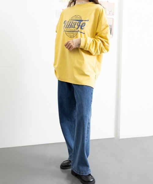 Miniministore(ミニミニストア)の「デニムワイドパンツハイウエストレディース(デニムパンツ・レディース・ブラック/インディゴブルー/サックスブルー・M/XL/S/L/2XL)」の14枚目の写真