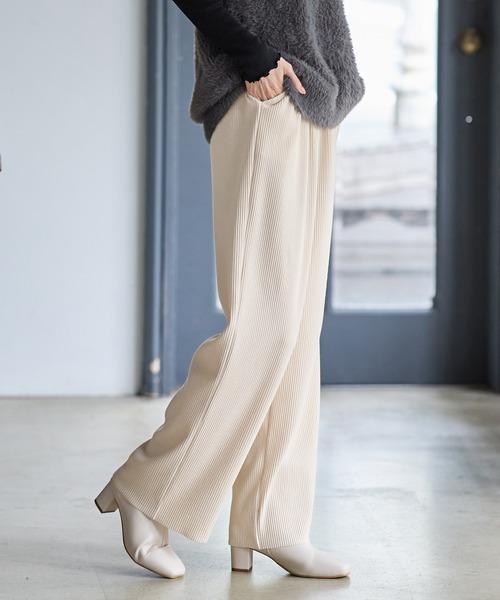 Honeys（ハニーズ）の「セルフカットパンツ【WEB限定】（その他パンツ・レディース・ブラック/ライトベージュ/パープル/スミクロ/グリーン/ブラウン/ピンク・M/S/3L/LL/L）」の4枚目の写真