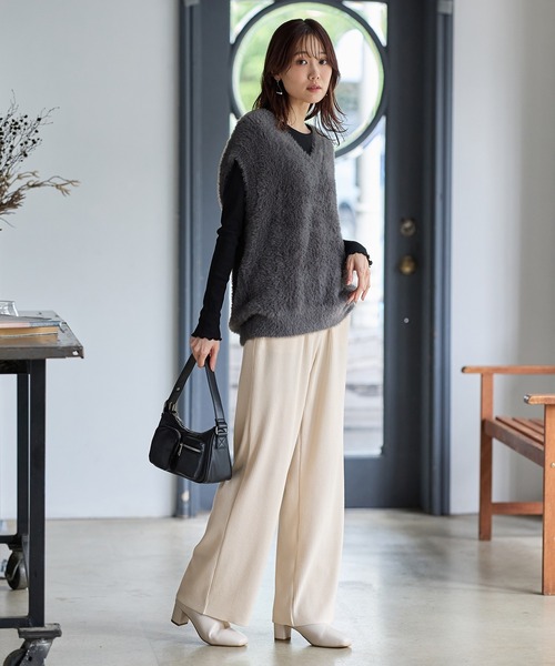 Honeys（ハニーズ）の「セルフカットパンツ【WEB限定】（その他パンツ・レディース・ブラック/ライトベージュ/パープル/スミクロ/グリーン/ブラウン/ピンク・M/S/3L/LL/L）」の19枚目の写真