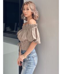 GYDA | 2WAYギャザーオフショル コルセットブラウス(シャツ/ブラウス)