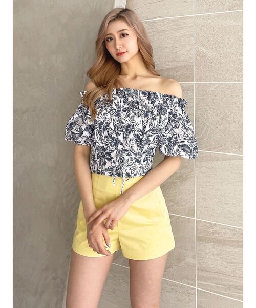 GYDA（ジェイダ）の「2WAYギャザーオフショル コルセットブラウス（シャツ/ブラウス・レディース・オフホワイト/その他1/ベージュ・FREE）」の4枚目の写真