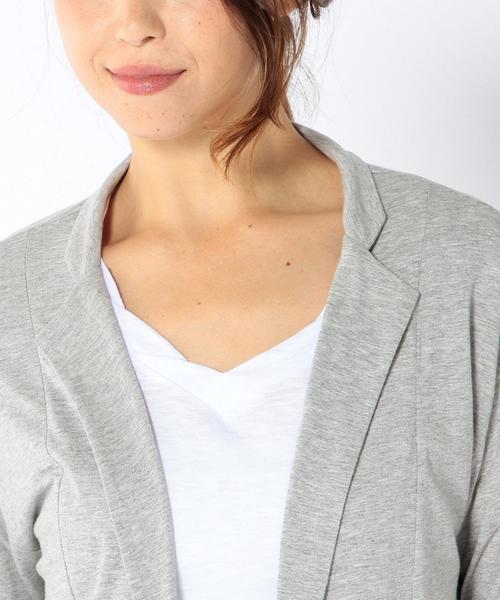 coen（コーエン）の「天竺ロングカーディガン（カーディガン/ボレロ・レディース・ネイビー/グレー・フリー）」の8枚目の写真