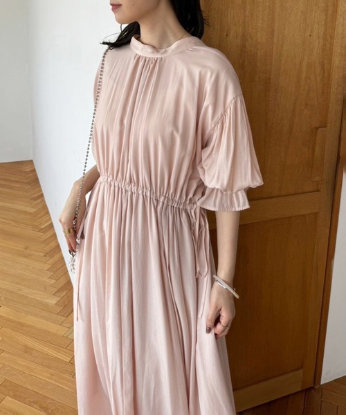 one after another NICE CLAUP（ワンアフターアナザーナイスクラップ）の「サイドリボンワンピース（ワンピース・レディース・アイボリー/ブラック/ピンクベージュ・SMALL/MEDIUM/LARGE）」の16枚目の写真