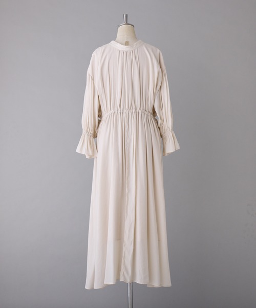 one after another NICE CLAUP（ワンアフターアナザーナイスクラップ）の「サイドリボンワンピース（ワンピース・レディース・アイボリー/ブラック/ピンクベージュ・SMALL/MEDIUM/LARGE）」の12枚目の写真