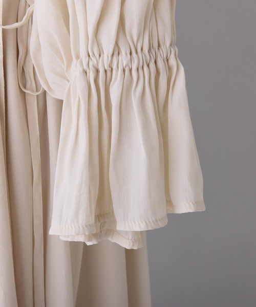 one after another NICE CLAUP（ワンアフターアナザーナイスクラップ）の「サイドリボンワンピース（ワンピース・レディース・アイボリー/ブラック/ピンクベージュ・SMALL/MEDIUM/LARGE）」の14枚目の写真