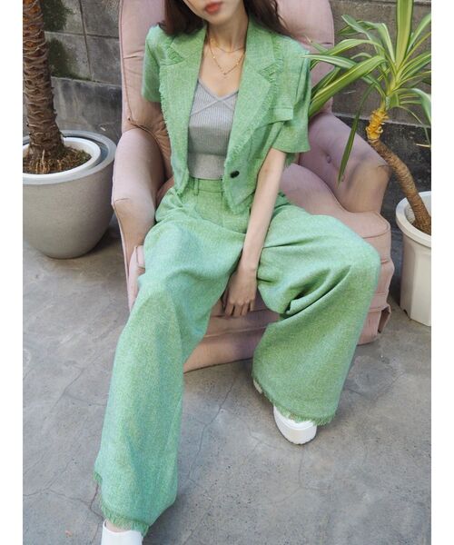 EVRIS（エヴリス）の「ラメニットビスチェ（キャミソール・レディース・ブルー/グレー/ブラック/イエロー/ホワイト・FREE）」の20枚目の写真