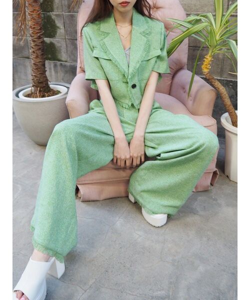 EVRIS（エヴリス）の「ラメニットビスチェ（キャミソール・レディース・ブルー/グレー/ブラック/イエロー/ホワイト・FREE）」の21枚目の写真