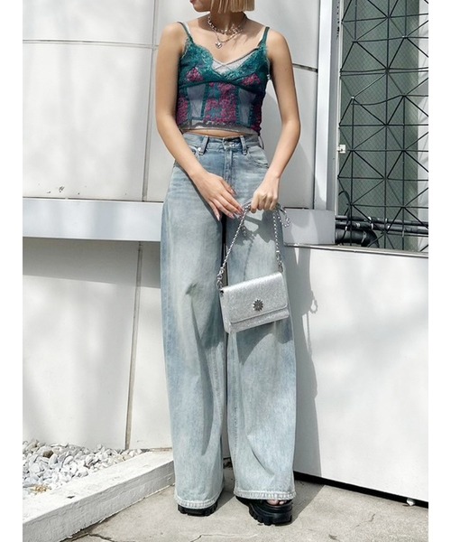 EVRIS（エヴリス）の「ラメニットビスチェ（キャミソール・レディース・ブルー/グレー/ブラック/イエロー/ホワイト・FREE）」の17枚目の写真