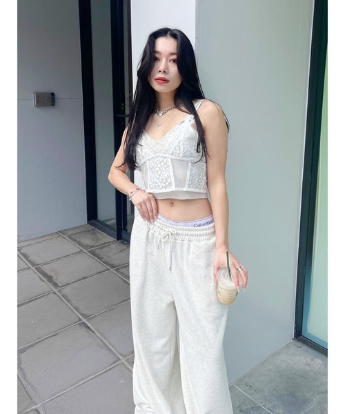 EVRIS（エヴリス）の「ラメニットビスチェ（キャミソール・レディース・ブルー/グレー/ブラック/イエロー/ホワイト・FREE）」の11枚目の写真