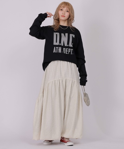 DOUBLE NAME(ダブルネーム)の「【RUSSELL別注】ヘビーウェイト BIGロゴロンTEE/ユニセックス可(Tシャツ/カットソー・レディース・オフホワイト/ライトグレー/ブラック・FREE)」の11枚目の写真