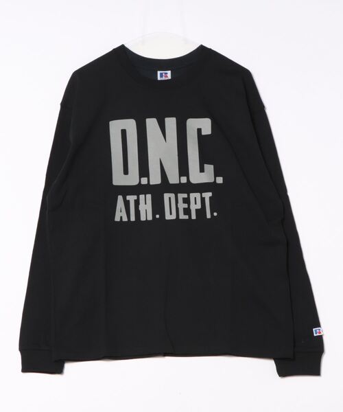 DOUBLE NAME(ダブルネーム)の「【RUSSELL別注】ヘビーウェイト BIGロゴロンTEE/ユニセックス可(Tシャツ/カットソー・レディース・オフホワイト/ライトグレー/ブラック・FREE)」の19枚目の写真