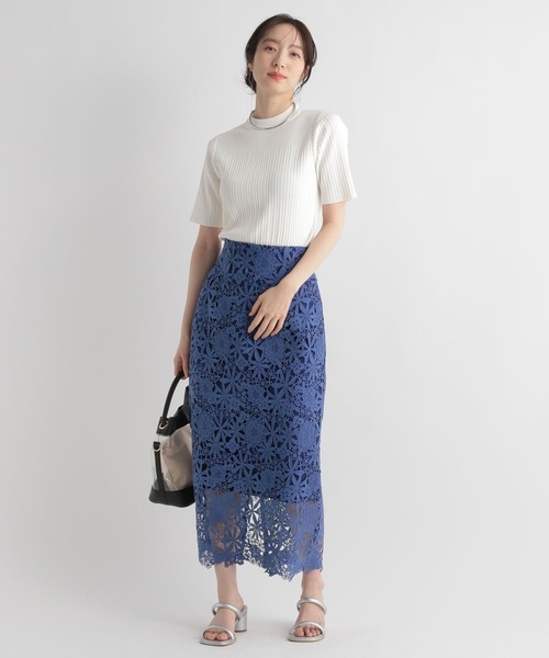 Andemiu（アンデミュウ）の「リブプチハイニット112962（ニット/セーター・レディース・ブラック/ホワイト/ブルー/グレー/グリーン・FREE）」の6枚目の写真