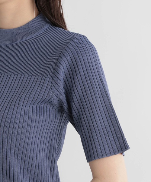 Andemiu（アンデミュウ）の「リブプチハイニット112962（ニット/セーター・レディース・ブラック/ホワイト/ブルー/グレー/グリーン・FREE）」の13枚目の写真