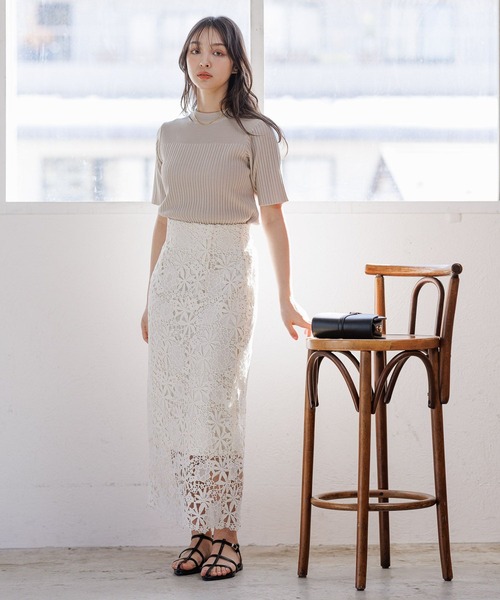 Andemiu（アンデミュウ）の「リブプチハイニット112962（ニット/セーター・レディース・ブラック/ホワイト/ブルー/グレー/グリーン・FREE）」の20枚目の写真