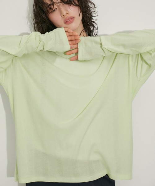 MILLER（ミラー）の「Miller for ADAM ET ROPE' 別注SHEER TEE(2PACK)（Tシャツ/カットソー・レディース・ホワイト/ライトグリーン/ピンク・FREE）」の3枚目の写真