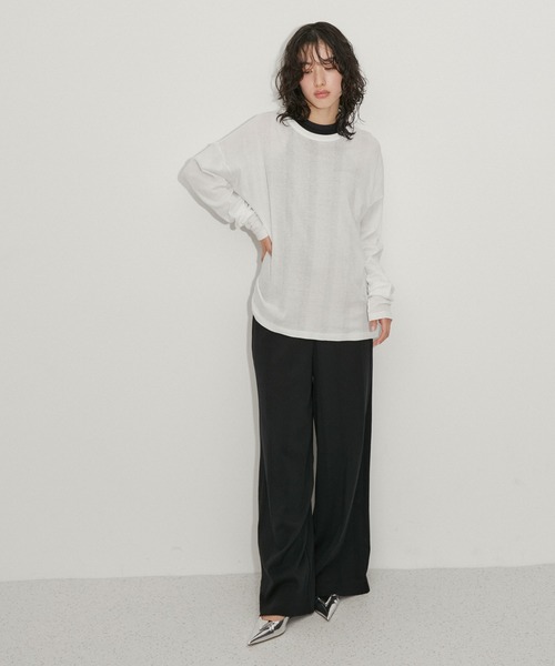 MILLER（ミラー）の「Miller for ADAM ET ROPE' 別注SHEER TEE(2PACK)（Tシャツ/カットソー・レディース・ホワイト/ライトグリーン/ピンク・FREE）」の5枚目の写真