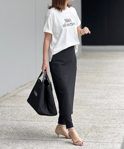 Emma Taylor（エマテイラー）の「シルキーグログランレイヤードスカート（スカート・レディース・ブラック/チャコールグレー・FREE）」の10枚目の写真