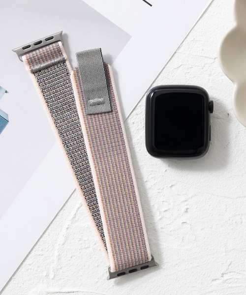 emonique(エモニーク)の「ナイロン製 Apple Watch バンド スマートウォッチバンド【38/40/41/42/44/45/49mm対応】(デジタル腕時計・メンズ・グレー系その他/グレー/オレンジ/オフホワイト/その他1/アーミー/レインボー/チャコールグレー/ライトグレー/その他2/ブラック/グレー系その他3/ワインレッド/ホワイト/グレー系その他2/ダークブルー/マルチ/ネイビー・38/42)」の17枚目の写真