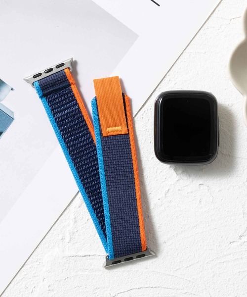 emonique(エモニーク)の「ナイロン製 Apple Watch バンド スマートウォッチバンド【38/40/41/42/44/45/49mm対応】(デジタル腕時計・メンズ・グレー系その他/グレー/オレンジ/オフホワイト/その他1/アーミー/レインボー/チャコールグレー/ライトグレー/その他2/ブラック/グレー系その他3/ワインレッド/ホワイト/グレー系その他2/ダークブルー/マルチ/ネイビー・38/42)」の12枚目の写真