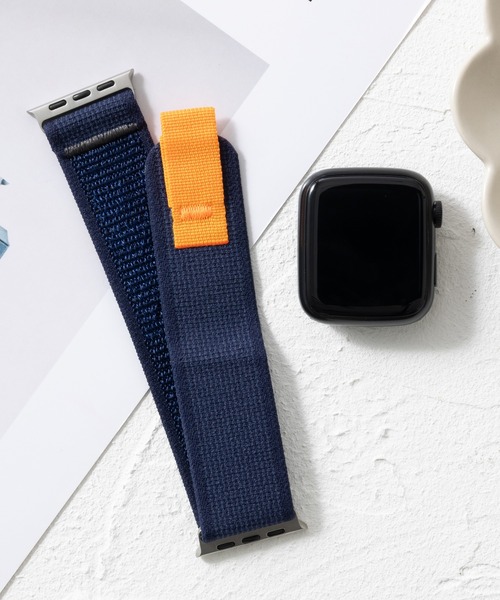 emonique(エモニーク)の「ナイロン製 Apple Watch バンド スマートウォッチバンド【38/40/41/42/44/45/49mm対応】(デジタル腕時計・メンズ・グレー系その他/グレー/オレンジ/オフホワイト/その他1/アーミー/レインボー/チャコールグレー/ライトグレー/その他2/ブラック/グレー系その他3/ワインレッド/ホワイト/グレー系その他2/ダークブルー/マルチ/ネイビー・38/42)」の11枚目の写真