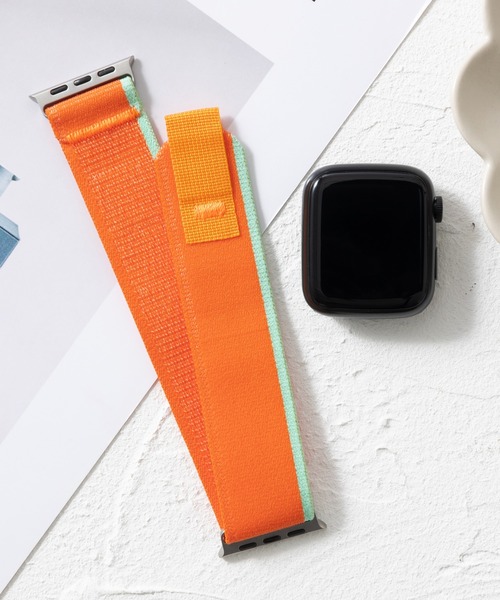 emonique(エモニーク)の「ナイロン製 Apple Watch バンド スマートウォッチバンド【38/40/41/42/44/45/49mm対応】(デジタル腕時計・メンズ・グレー系その他/グレー/オレンジ/オフホワイト/その他1/アーミー/レインボー/チャコールグレー/ライトグレー/その他2/ブラック/グレー系その他3/ワインレッド/ホワイト/グレー系その他2/ダークブルー/マルチ/ネイビー・38/42)」の14枚目の写真