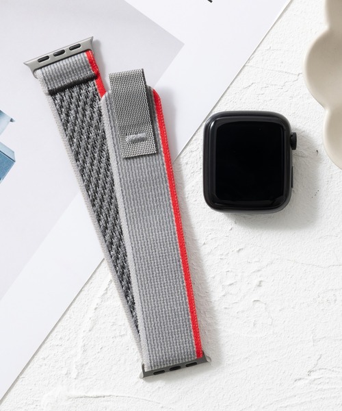 emonique(エモニーク)の「ナイロン製 Apple Watch バンド スマートウォッチバンド【38/40/41/42/44/45/49mm対応】(デジタル腕時計・メンズ・グレー系その他/グレー/オレンジ/オフホワイト/その他1/アーミー/レインボー/チャコールグレー/ライトグレー/その他2/ブラック/グレー系その他3/ワインレッド/ホワイト/グレー系その他2/ダークブルー/マルチ/ネイビー・38/42)」の9枚目の写真