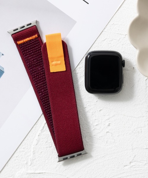 emonique(エモニーク)の「ナイロン製 Apple Watch バンド スマートウォッチバンド【38/40/41/42/44/45/49mm対応】(デジタル腕時計・メンズ・グレー系その他/グレー/オレンジ/オフホワイト/その他1/アーミー/レインボー/チャコールグレー/ライトグレー/その他2/ブラック/グレー系その他3/ワインレッド/ホワイト/グレー系その他2/ダークブルー/マルチ/ネイビー・38/42)」の13枚目の写真