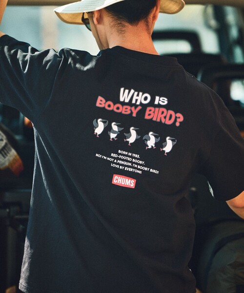FREAK'S STORE(フリークスストア)の「限定展開 CHUMS×FREAK'S STORE/チャムス 別注 バックプリント クルーネックTシャツ/WHO IS BOOBY BIRD(Tシャツ/カットソー・メンズ・サックスブルー/ブラック/ホワイト/ベージュ・MEDIUM/LARGE/SMALL/X-LARGE)」の13枚目の写真