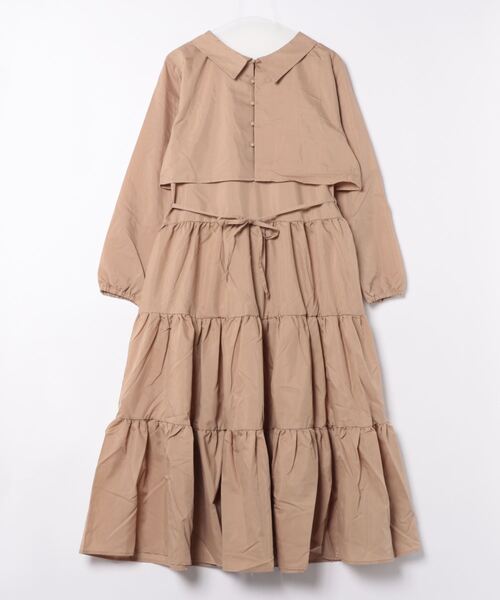 親子コーデ　ティアードワンピース　2点セット キッズ 親子お揃いインド綿ティアードワンピース[品番