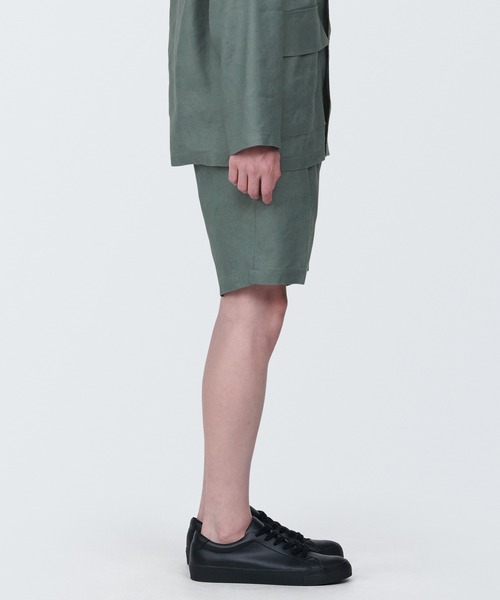 無印良品(ムジルシリョウヒン)の「紳士 ヘンプ混ショートパンツ(その他パンツ・メンズ・ブラック/グレー系1/ライトグリーン・XL/S/M/L)」の14枚目の写真