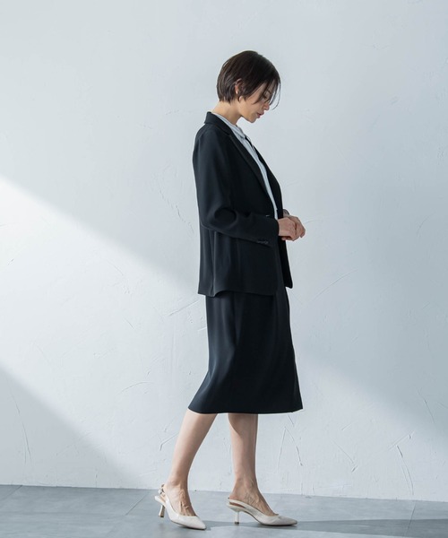 LAUTREAMONT(ロートレアモン)の「ライトダブルクロススカート≪セットアップ対応/洗える≫(スカート・レディース・ブラック/ベージュ・9号/7号/11号)」の11枚目の写真