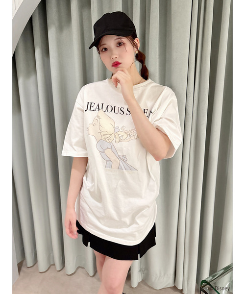 MIIA(ミーア)の「【Disney/ピーター・パン】グラフィックプリントビッグTシャツ(Tシャツ/カットソー・レディース・オフホワイト/ブラック・FREE)」の1枚目の写真