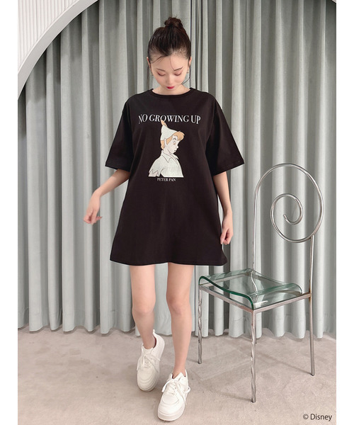 MIIA(ミーア)の「【Disney/ピーター・パン】グラフィックプリントビッグTシャツ(Tシャツ/カットソー・レディース・オフホワイト/ブラック・FREE)」の15枚目の写真