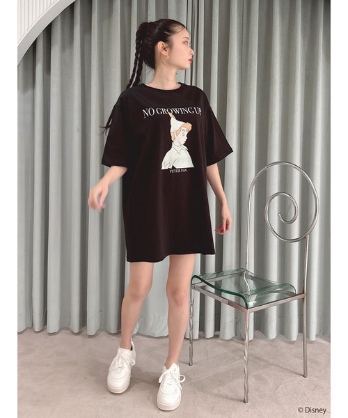 MIIA(ミーア)の「【Disney/ピーター・パン】グラフィックプリントビッグTシャツ(Tシャツ/カットソー・レディース・オフホワイト/ブラック・FREE)」の16枚目の写真