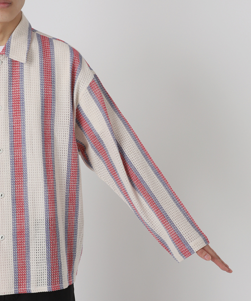 JOURNAL STANDARD relume(ジャーナルスタンダード レリューム)の「INDIA COTTON クロシェアミ レギュラーシャツ(シャツ/ブラウス・メンズ・レッド/グリーン/ブラック・LARGE/MEDIUM)」の12枚目の写真