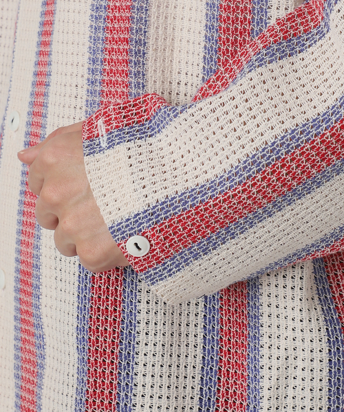 JOURNAL STANDARD relume(ジャーナルスタンダード レリューム)の「INDIA COTTON クロシェアミ レギュラーシャツ(シャツ/ブラウス・メンズ・レッド/グリーン/ブラック・LARGE/MEDIUM)」の11枚目の写真