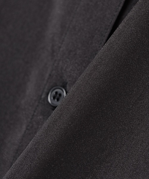 Honeys(ハニーズ)の「ショート丈シアーシャツ(シャツ/ブラウス・レディース・ホワイト/ライトグレー/ブラック/サックスブルー/イエロー/パープル/ピンク/モカ/スミクロ・SS/S/M/L)」の11枚目の写真