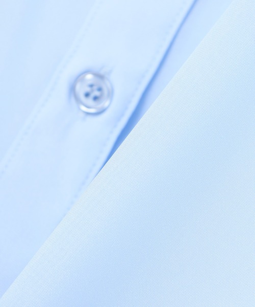 Honeys(ハニーズ)の「ショート丈シアーシャツ(シャツ/ブラウス・レディース・ホワイト/ライトグレー/ブラック/サックスブルー/イエロー/パープル/ピンク/モカ/スミクロ・SS/S/M/L)」の13枚目の写真