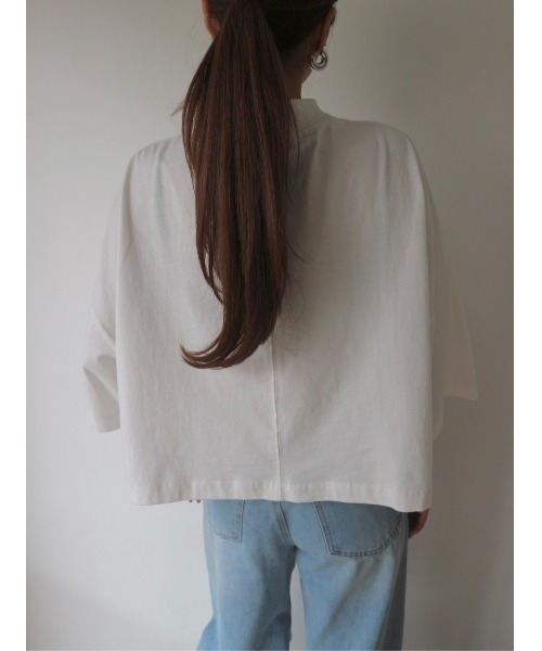 TRUNC（トランクエイティーエイト）の「Mock Neck Logo TEE（Tシャツ/カットソー・レディース・アイボリー/ブラック・FREE）」の7枚目の写真