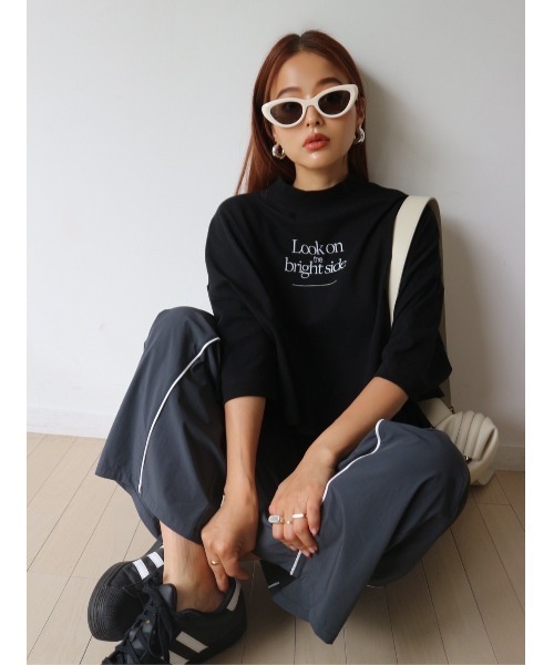 TRUNC（トランクエイティーエイト）の「Mock Neck Logo TEE（Tシャツ/カットソー・レディース・アイボリー/ブラック・FREE）」の14枚目の写真