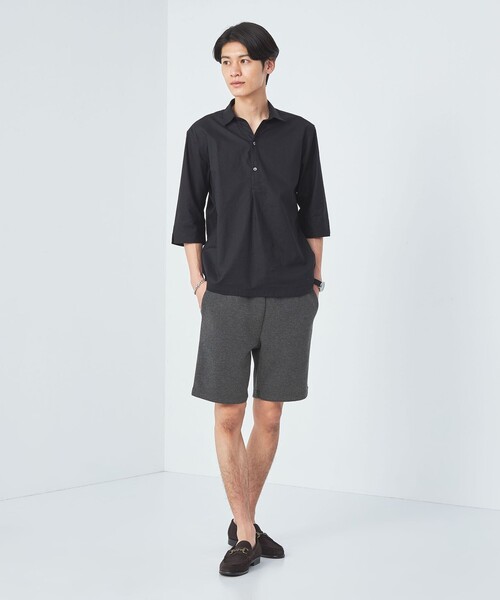 green label relaxing（グリーンレーベルリラクシング）の「【WEB限定】JUSTFIT ポンチ テック ショートパンツ（その他パンツ・メンズ・ダークグレー/ブラック・S/M/L/XL）」の4枚目の写真