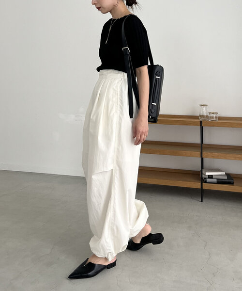 CAPRICIEUX LE'MAGE（カプリシューレマージュ）の「パラシュートパンツ（その他パンツ・レディース・ブラック/ホワイト・38/36）」の5枚目の写真